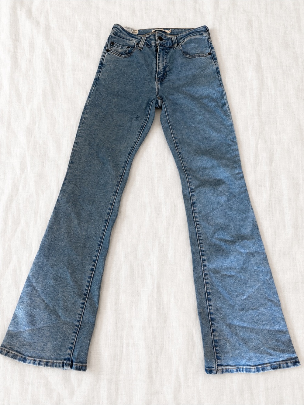 Levi's Medium Blue High-Rise Flare Jeans